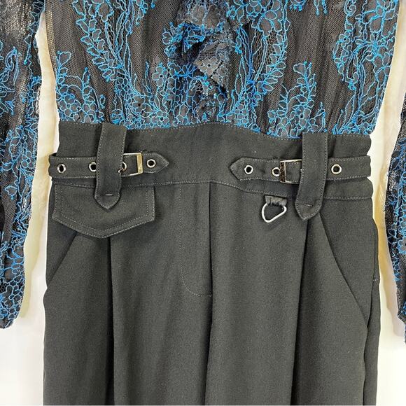 Three Floor Boss Lady Crepe jumpsuit blue black - 0 - Picture 6 of 11